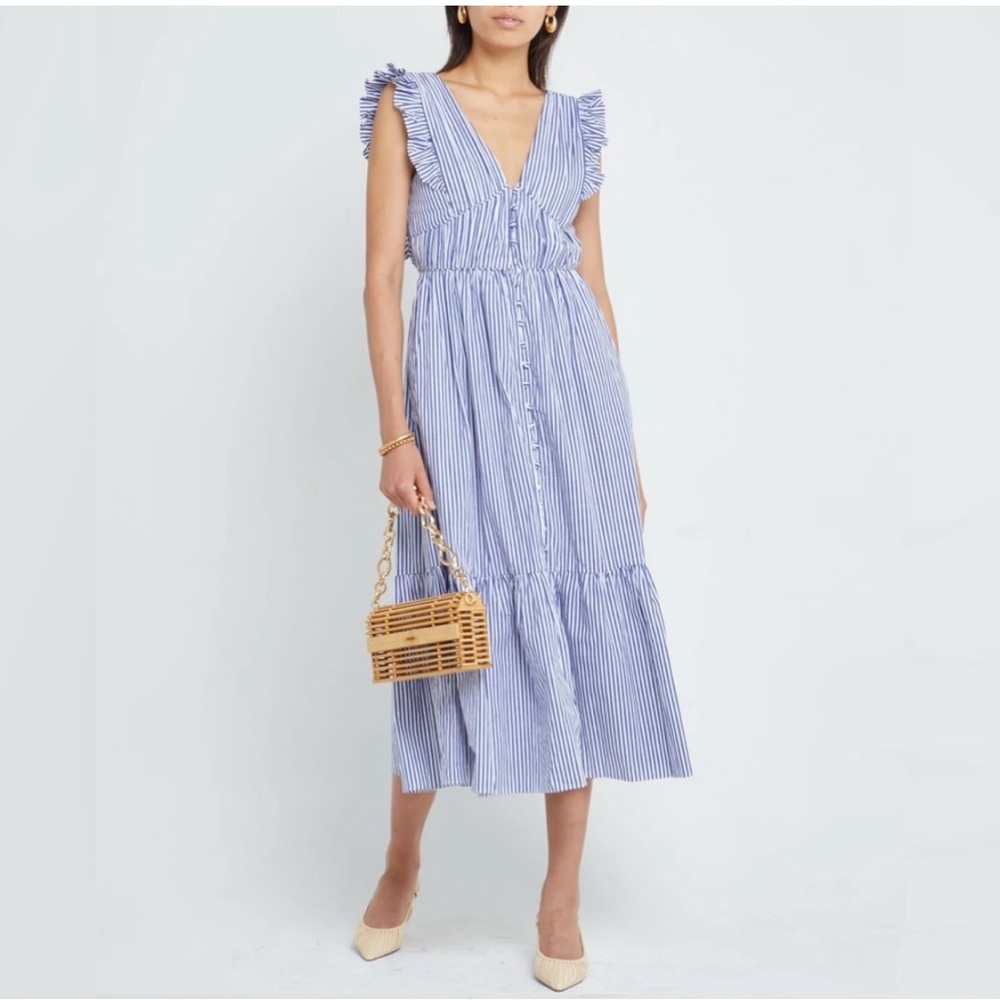 O.P.T. Stella Blue & White Stripe Dress Sz Small
